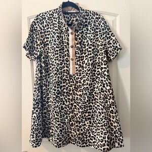 Entro Animal Print Button-Down Shirt